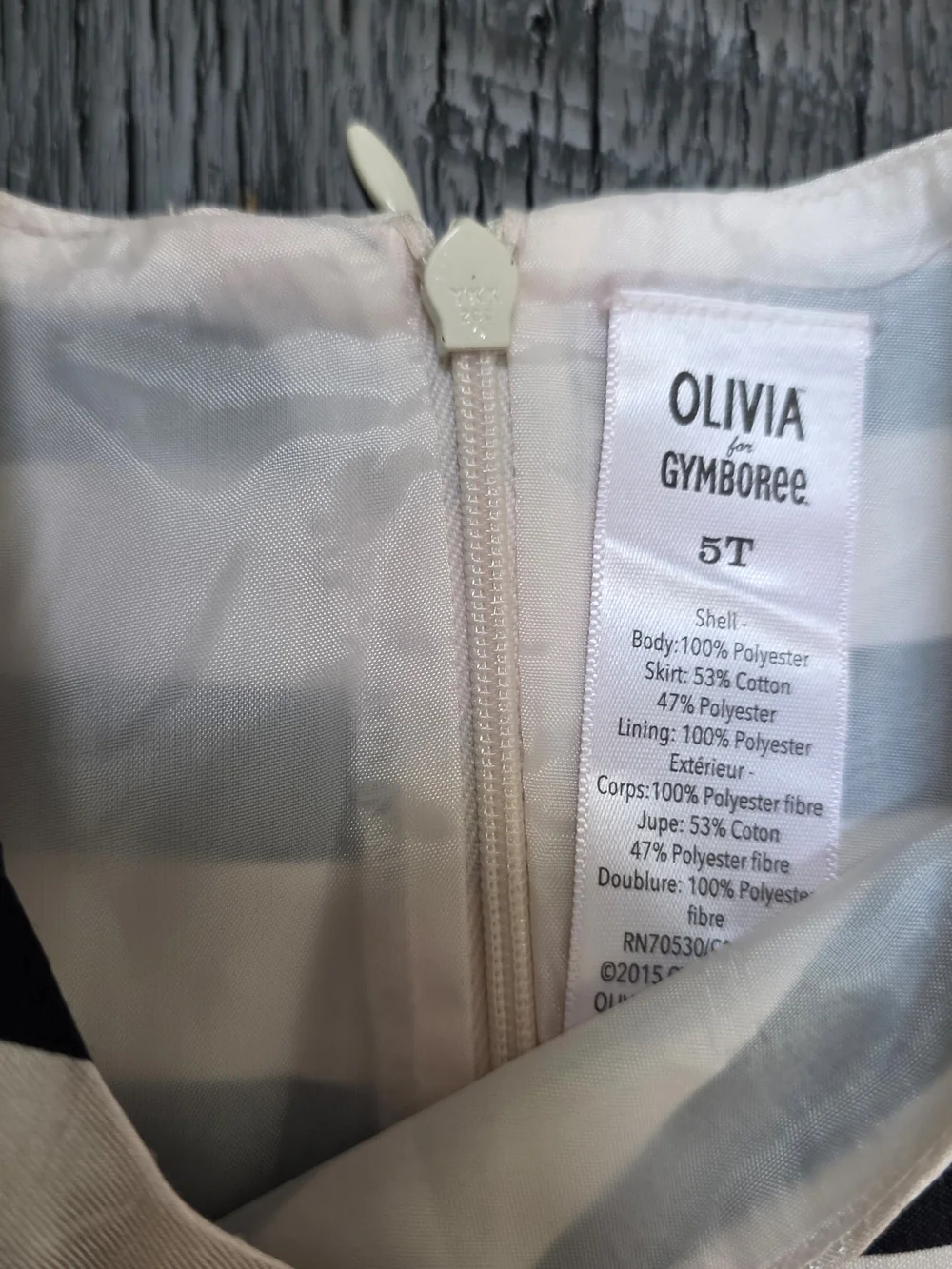 Olivia Gymboree Girls Size 5T Dress Black & White Striped Red Skirt W bow